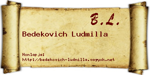 Bedekovich Ludmilla névjegykártya